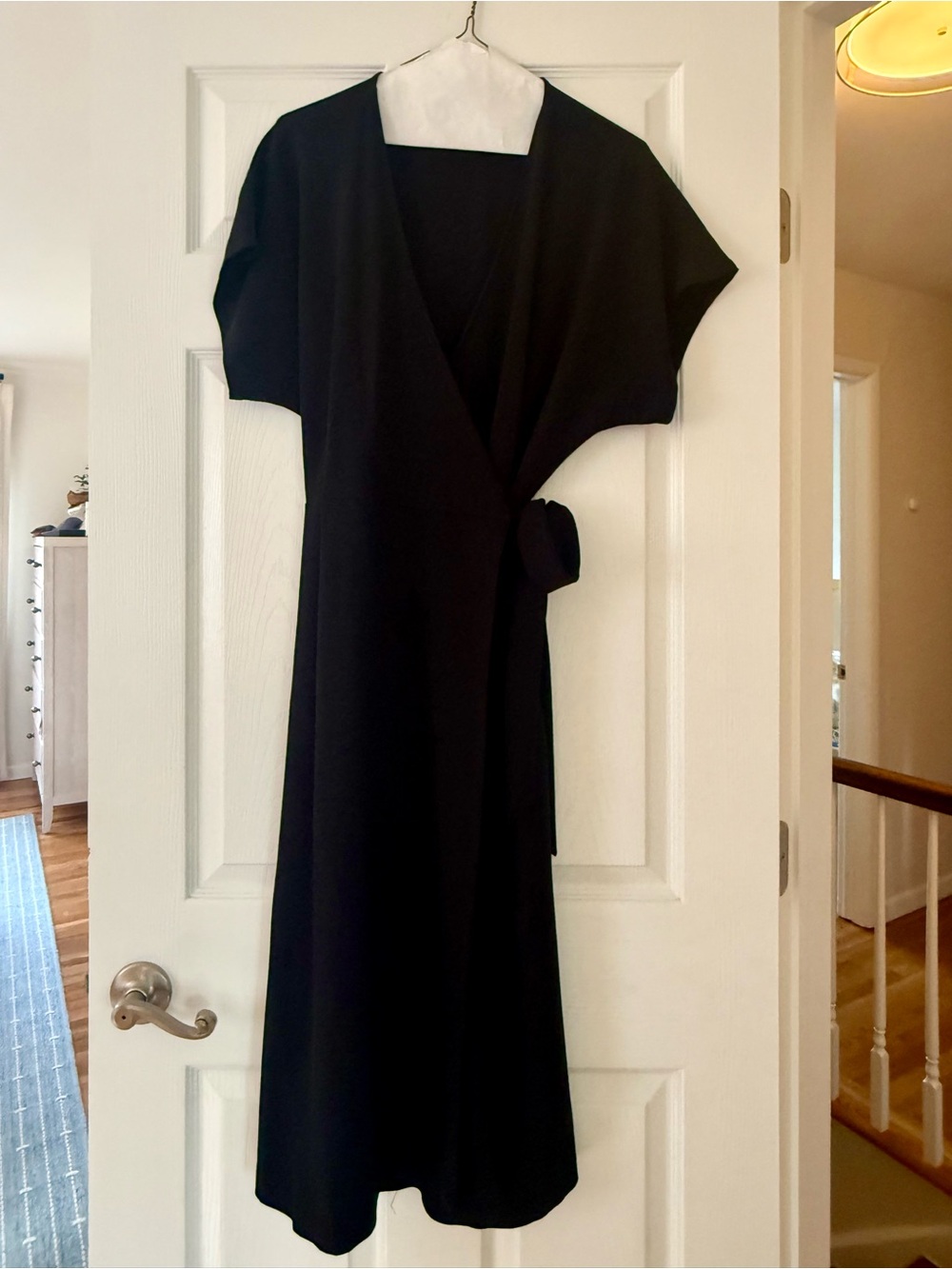 Felicity & Coco Black Midi Wrap Dress